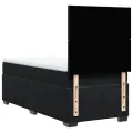cadre de lit avec matelas Noir 90x190 cm Velours