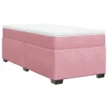 cadre de lit et matelas Rose 80x200 cm Velours