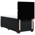 cadre de lit avec matelas Noir 90x190 cm Velours