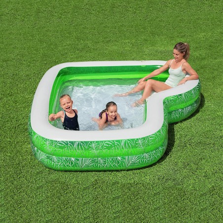 Bestway Aufblasbarer Pool 2 Kammern Tropical 231x231x51 cm +6 Jahre Ga