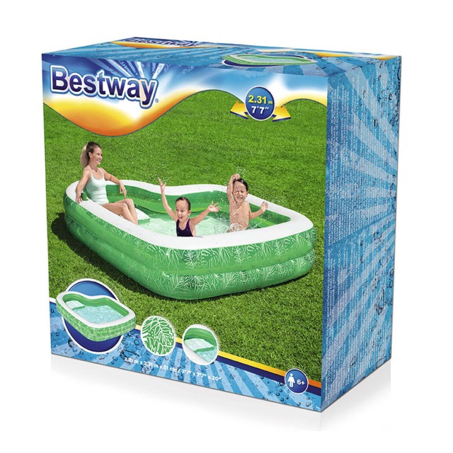 Inflatable Paddling Pool for Children Bestway Green Multicolour 231 x