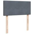 cadre de lit et matelas Gris foncé 80x200 cm Velours