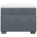 cadre de lit et matelas Gris foncé 80x200 cm Velours