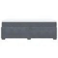 cadre de lit et matelas Gris foncé 80x200 cm Velours