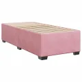 Cadre de lit sans matelas rose 80x200 cm velours