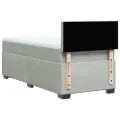 cadre de lit et matelas Gris clair 80x200 cm Velours