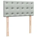 cadre de lit et matelas Gris clair 80x200 cm Velours