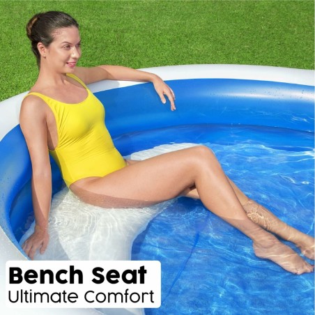 Bestway Piscina Hinchable 2 Camaras Parasol 241x241x140 cm +6 Años Ja