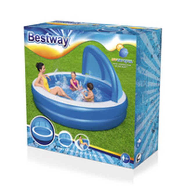 Bestway Piscina Hinchable 2 Camaras Parasol 241x241x140 cm +6 Años Ja