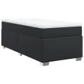 cadre de lit avec matelas Noir 90x190 cm Similicuir