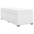 cadre de lit avec matelas Blanc 90x200 cm Similicuir