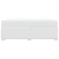 cadre de lit avec matelas Blanc 90x200 cm Similicuir