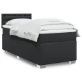 cadre de lit avec matelas Noir 100x200 cm Similicuir