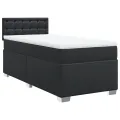cadre de lit avec matelas Noir 100x200 cm Similicuir