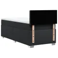 cadre de lit avec matelas Noir 100x200 cm Similicuir