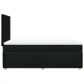 cadre de lit avec matelas Noir 90x200 cm Tissu