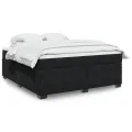 cadre de lit avec matelas Noir 180x200 cm Velours