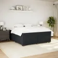 cadre de lit avec matelas Noir 180x200 cm Velours