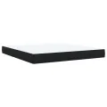 cadre de lit avec matelas Noir 180x200 cm Velours