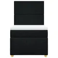 cadre de lit avec matelas Noir 90x200 cm Tissu