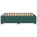 Cadre de lit sans matelas vert foncé 140x200 cm velours