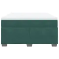 cadre de lit et matelas Vert foncé 140x200cm Velours