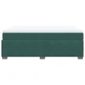cadre de lit et matelas Vert foncé 140x200cm Velours