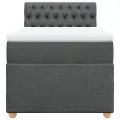 cadre de lit et matelas Gris foncé 90x190 cm Tissu