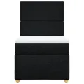 cadre de lit avec matelas Noir 90x190 cm Tissu