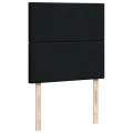cadre de lit avec matelas Noir 90x190 cm Tissu