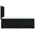 cadre de lit avec matelas Noir 90x190 cm Tissu