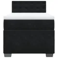 cadre de lit avec matelas Noir 90x200 cm Velours