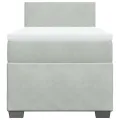 cadre de lit et matelas Gris clair 90x200 cm Velours