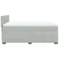 cadre de lit et matelas Gris clair 160x200cm Velours