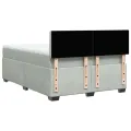 cadre de lit et matelas Gris clair 140x200cm Velours