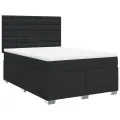 cadre de lit avec matelas Noir 140x200 cm Similicuir