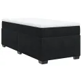cadre de lit avec matelas Noir 90x200 cm Velours