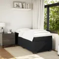 cadre de lit avec matelas Noir 90x200 cm Velours