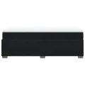 cadre de lit avec matelas Noir 90x200 cm Velours