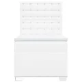 cadre de lit avec matelas Blanc 100x200cm Similicuir