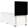 cadre de lit avec matelas Blanc 100x200cm Similicuir