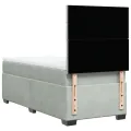 cadre de lit et matelas Gris clair 90x200 cm Velours