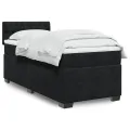 cadre de lit avec matelas Noir 90x200 cm Velours