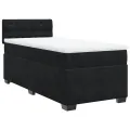 cadre de lit avec matelas Noir 90x200 cm Velours