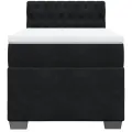 cadre de lit avec matelas Noir 90x200 cm Velours