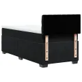 cadre de lit avec matelas Noir 90x200 cm Velours