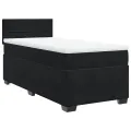 cadre de lit avec matelas Noir 90x200 cm Velours