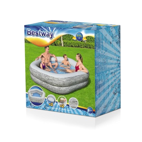 Bestway Piscine Gonflable Familiale 213x206x53 cm +6 Ans Jardin 54423