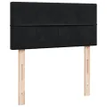 cadre de lit avec matelas Noir 90x200 cm Velours