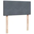 cadre de lit et matelas Gris foncé 90x200 cm Velours